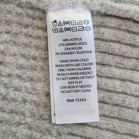 Max Studio Merino Wool Blend Open Front Cardigan Sweater Duster NEW Med Cozy - Picture 8 of 9